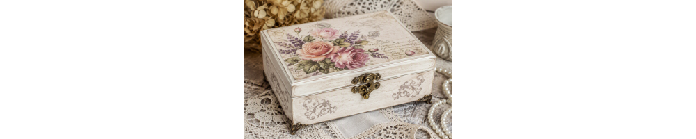 Szkatułki Decoupage Ręcznie Robione | Drewniane Szkatułki na Biżuterię